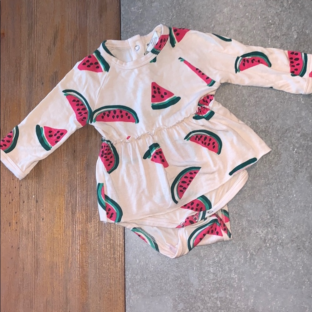 Spearmint Love || Watermelon Skirted Onesie